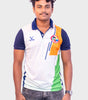 Karate India Tricolor Polo T-Shirt for Men | WKF Sportswear | National Team Jersey