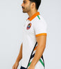 Men’s Karate WKF Polo T-Shirt – White Tricolor Sports Jersey | Martial Arts, Gym & Fitness Wear