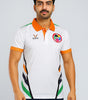 Men’s Karate WKF Polo T-Shirt – White Tricolor Sports Jersey | Martial Arts, Gym & Fitness Wear