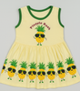 Baby Girl Sleeveless Cotton Frock – “Pineapple Cool” Printed Summer Dress