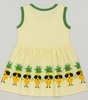 Baby Girl Sleeveless Cotton Frock – “Pineapple Cool” Printed Summer Dress