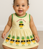 Baby Girl Sleeveless Cotton Frock – “Pineapple Cool” Printed Summer Dress