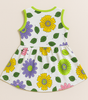 Baby Girl Floral Sleeveless Cotton Frock – Colorful Flower Print Dress with Bow