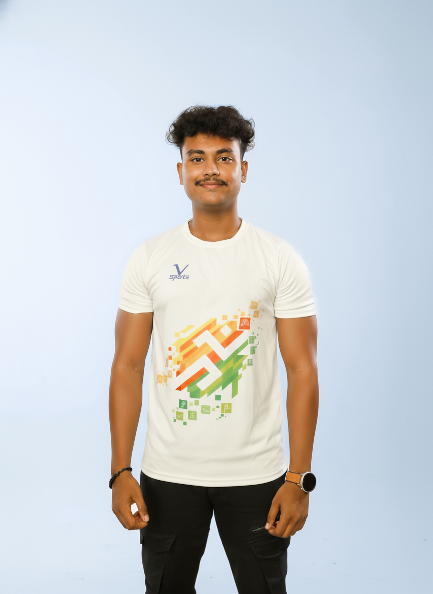 Men's All-Sport Quick-Dry Performance T-Shirt – White Athletic Training & Gym Tee