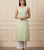 Light Green Sleeveless Kurti for Women – Elegant Summer Wear