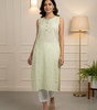 Light Green Sleeveless Kurti for Women – Elegant Summer Wear