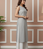 Gray Sleeveless Kurti for Women – Stylish Casual & Office Wear