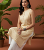 Light Yellow Sleeveless Kurti for Women – Stylish Casual & Office Wear