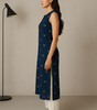 Navy Blue Sleeveless Kurti for Women – Stylish Casual & Office Wear