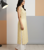Light Yellow Sleeveless Kurti for Women – Stylish Casual & Office Wear