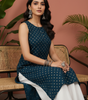 Navy Blue Sleeveless Kurti for Women – Stylish Casual & Office Wear