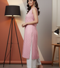 Light Pink Sleeveless Kurti for Women – Stylish Casual & Office Wear