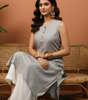 Gray Sleeveless Kurti for Women – Stylish Casual & Office Wear