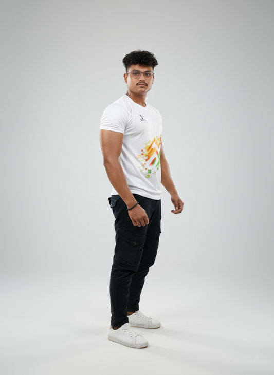 Men's All-Sport Quick-Dry Performance T-Shirt – White Athletic Training & Gym Tee